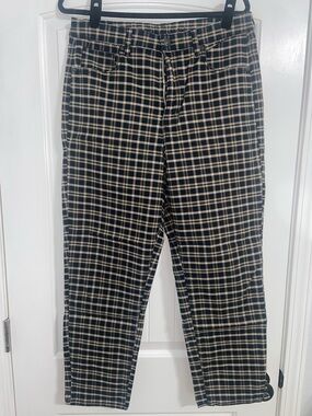 American Eagle plaid mom jeans